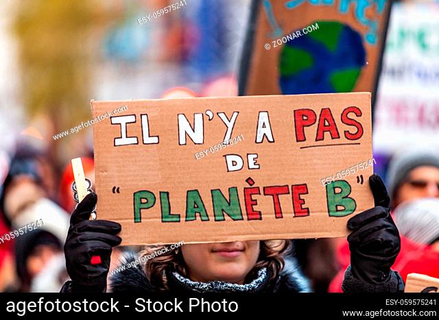 French sign seen in an ecological protest saying there is no planet B