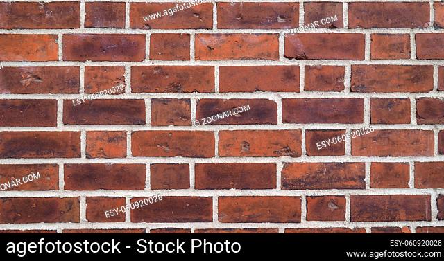 wide 4K red brick wall useful as a background