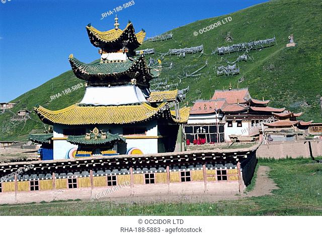 Derlong, Red Sect Monastery, at Jigzhi in Qinghai, China, Asia