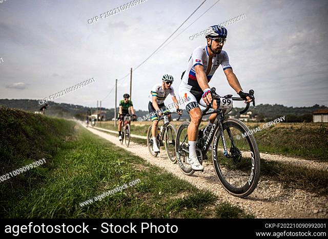 Slovak cyclist Peter Sagan competes during the Gravel World Championship in Vicenza, Italy, October 9, 2022. (CTK Photo/Michal Cerveny)