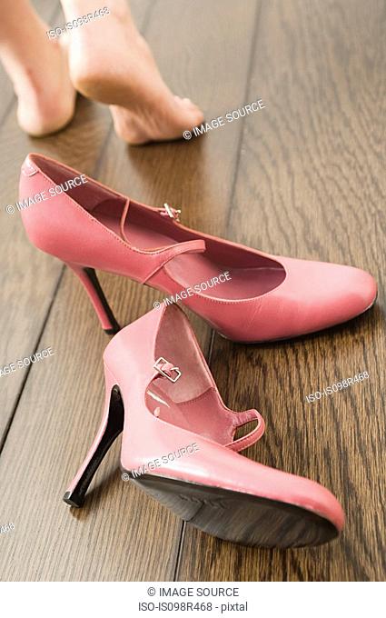 High heeled shoes and feet
