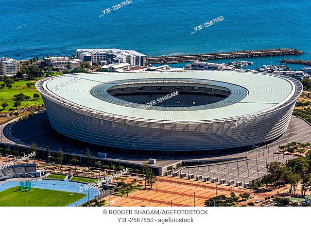 Aerial view of the Cape Town Stadium. Built for the 2010 Soccer World Cup