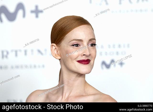 Ana Polvorosa attends to ""La Fortuna"" photocall on September 28, 2021 in Madrid, Spain