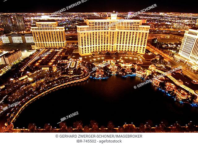 Bellagio Hotel & Casino and Cesar's Palace, Las Vegas Boulevard, Las Vegas, Nevada, USA, North America