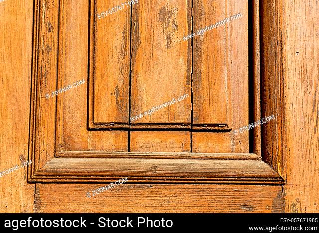 abstract texture of a  brown antique wooden   old door