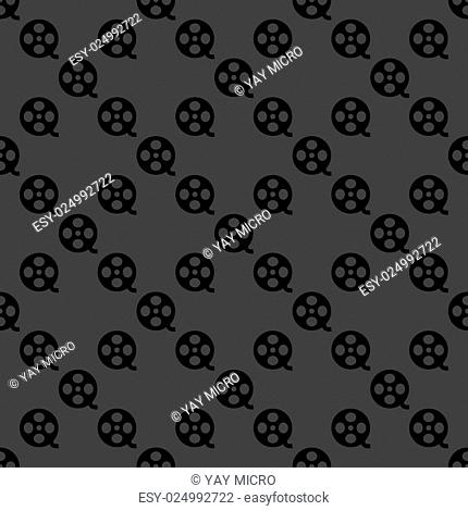 Film web icon. flat design. Seamless pattern