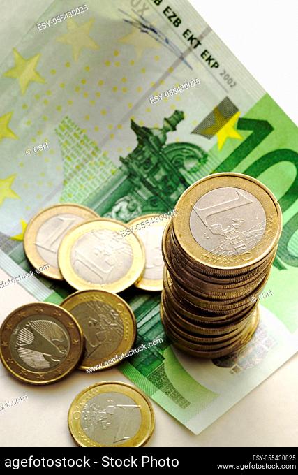 euro, euro banknote, cash, euro coin