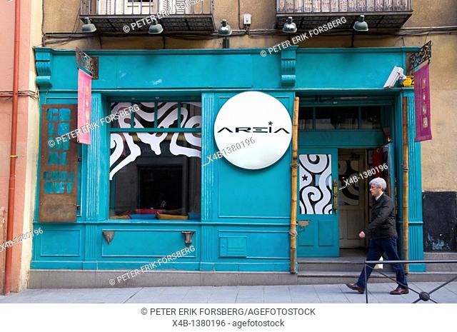 Bar exterior Calle de Hortaleza street Malasana district central Madrid Spain Europe