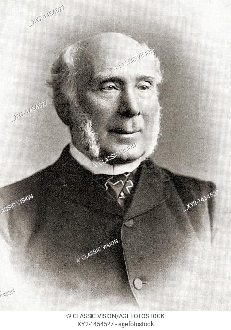 Sir John Barran, 1st Baronet, 1821 – 1905  British clothing manufacturer and Liberal Party politician  From Picturesque History of Yorkshire, published c 1900