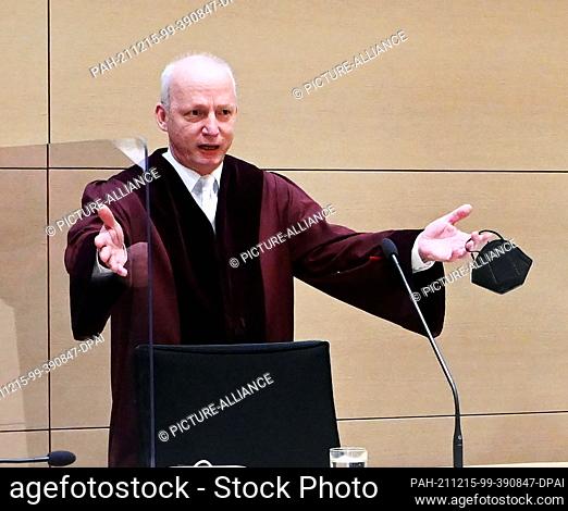 15 December 2021, Baden-Wuerttemberg, Karlsruhe: Jürgen Schäfer, Chairman of the Third Criminal Senate of the Federal Supreme Court (BGH)