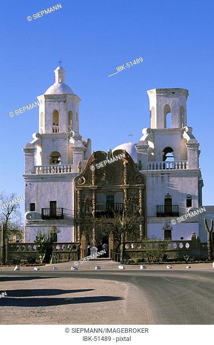 USA Arizona Tuscon San Xavier del Bac Mission church 18th century