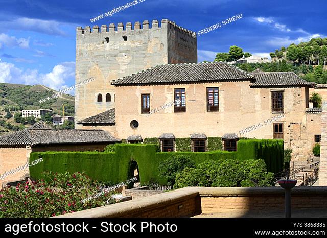 Alcazaba at Alhambra fortress in Granada, Andalusia, Spain