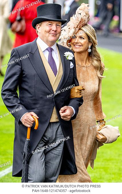 King Willem-Alexander and Queen Maxima of The Netherlands visit Royal Ascot together with Queen Elizabeth, Prince Charles