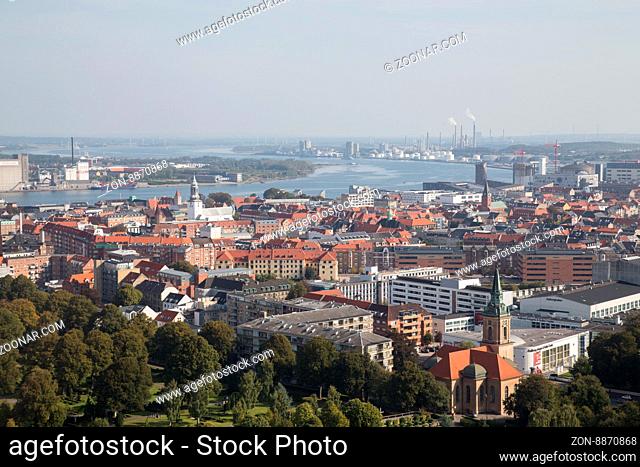 Photograph taken from the top of the Aalborg tower in Denmark