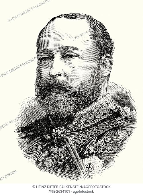 Edward VII or Albert Edward; 1841-1910; King of the United Kingdom and Emperor of India