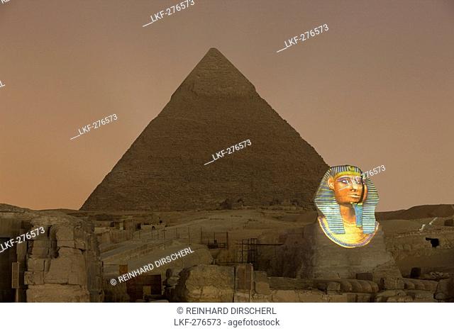 Light and Sound Show at Pyramids of Giza, Egypt, Cairo