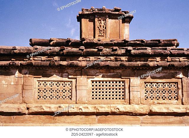 Indian History, Lad Khan Temple C 700 AD, general view, Aihole, Karnataka