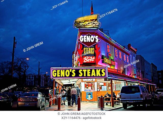 Famous Geno's Steaks, South Philly, Philadelphia, PA, USA