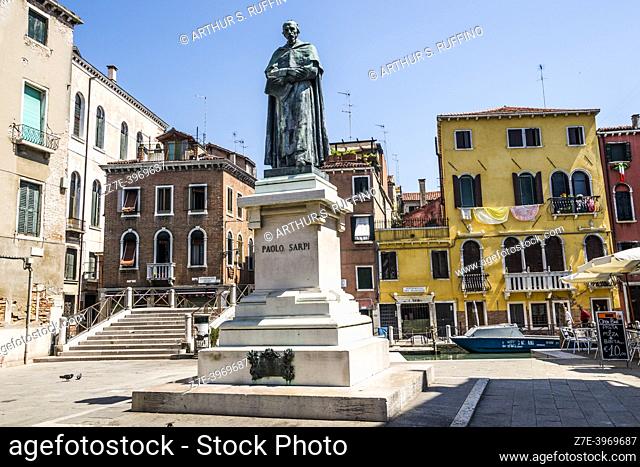 Paolo Sarpi Monument, Santa Fosca Square (Campo Santa Fosca). Venice, Veneto Region, Italy, Europe