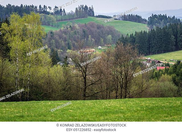 Jasenna village in Zlin Region, Moravia in Czech Republic
