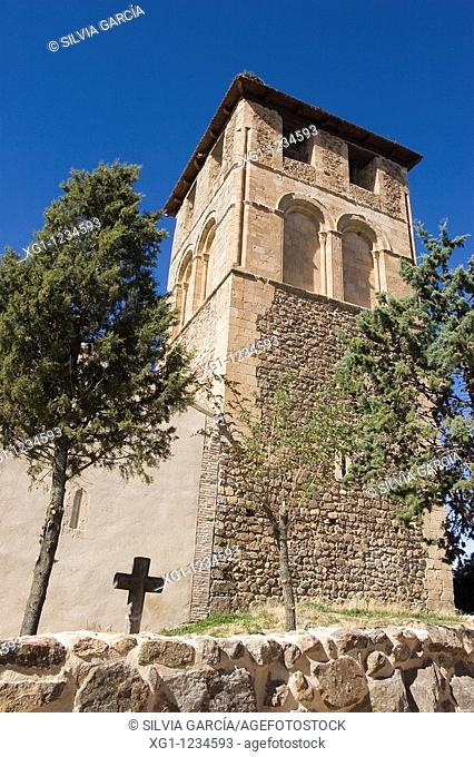 Belfry of the Romanesque Church of Sotosalbos, Segovia, Castilla y Leon, Spain