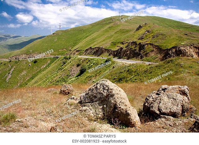 Armenia - route in background