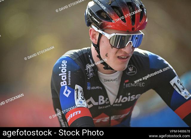 Belgian Ward Huybs pictured in action during the men U23 race of the 'Brussels Universities Cyclocross' cyclocross cycling event