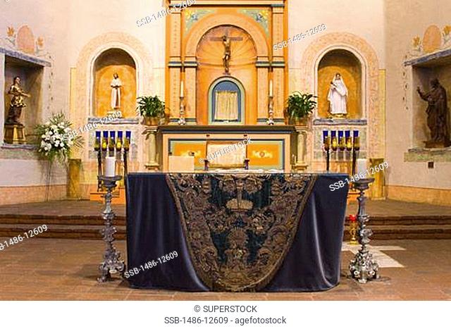Church alter, Mission Basilica San Diego de Alcala, San Diego, California, USA