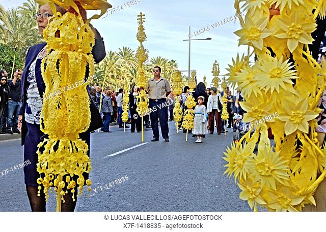 Palm Sunday procession procesión de Jesús triunfante, Elche  Alicante province, Comunidad Valenciana, Spain