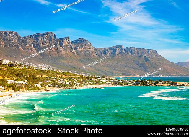 view of Clifton Beach and appartments in Cape Town South Africa