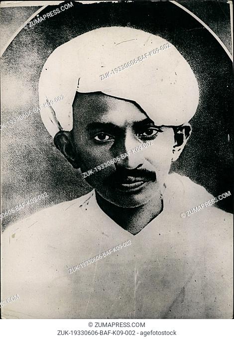 Jun. 06, 1933 - Gandhi: An Early 'Illegible' of Mahatma Gandhi (Credit Image: © Keystone Press Agency/Keystone USA via ZUMAPRESS.com)