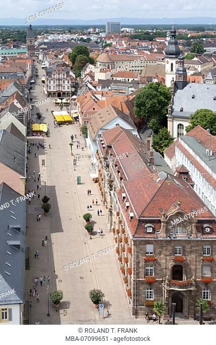 Speyer, view from the cathedral to the Maximilianstraße