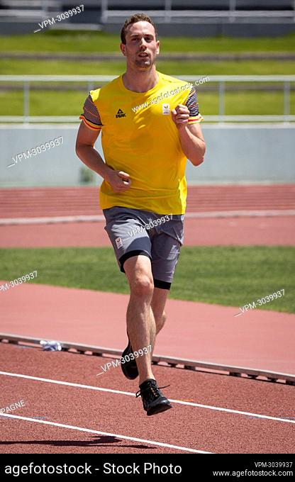 Athlete Robin Vanderbemden pictured during a training session in preparation of the 'Tokyo 2020 Olympic Games' in Mito, Japan on Sunday 18 July 2021