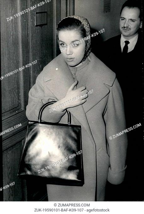 Jan. 01, 1959 - Lacaze Case: Nicole Denis, girl friend of Maite, the girl who was bribed to accuse Jean Paul Guillaume of procuring