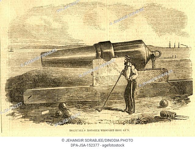 Military and munity mutiny views Horsfall's monster wrought iron gun , India