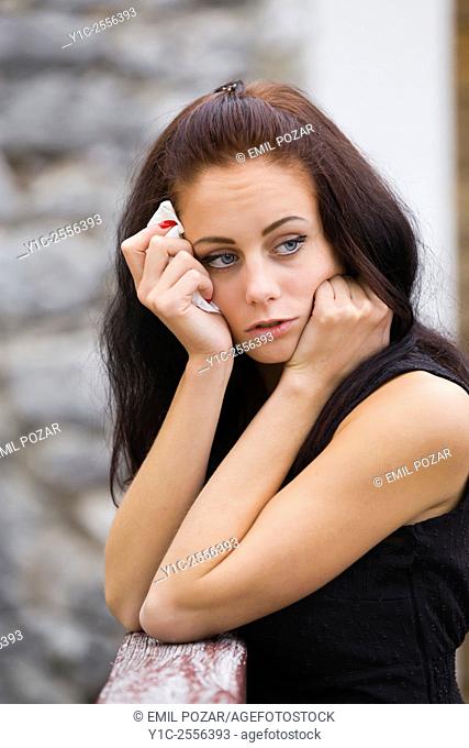 Stock Photo - Crying teenager