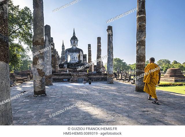 Thailand, Sukhothai province, Sukhothai Historical Park listed as World Heritage by UNESCO, Wat Mahathat