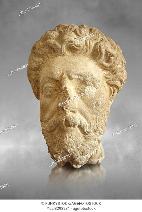 Roman sculpture of the Emperor Marcus Aurelius, excavated from Carthage made circa 161-180 AD. The Bardo National Museum, Tunis, Inv No: C. 965