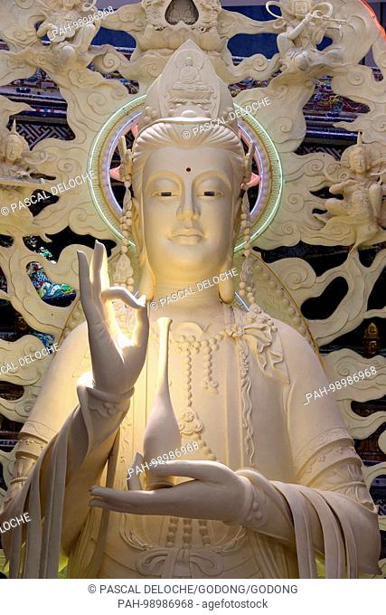 Linh Phuoc Buddhist Pagoda. Giant golden standing Buddha. Dalat. Vietnam. | usage worldwide. - Dalat/Lam Dong/Vietnam