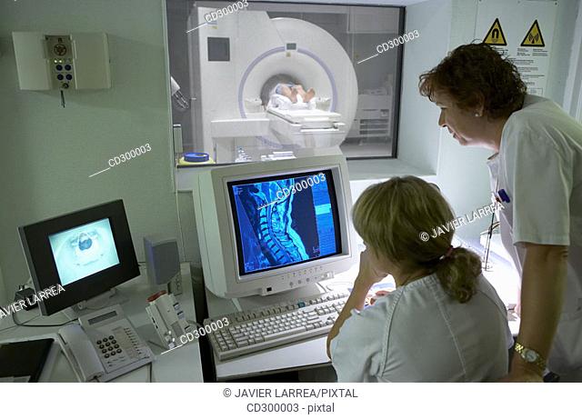 NMR (Nuclear Magnetic Resonance), medical imaging for diagnosis