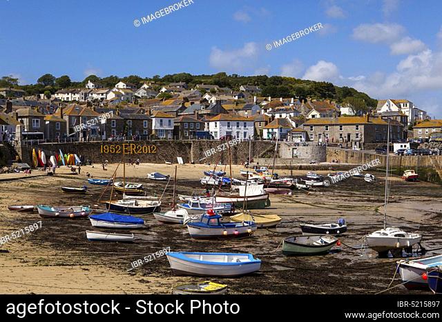 Harbour, Mousehole, Cornwall, England, Low tide