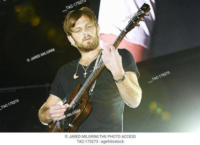Caleb Followill of Kings of Leon performs at The 2009 KROQ Weenie Roast Y Fiesta at Verizon Wireless Amphitheater on May 16, 2009 in Irvine