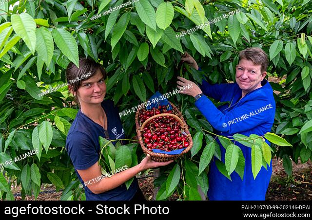 24 June 2021, Saxony-Anhalt, Aseleben: Claudia Dalbert (Greens, r), Minister for the Environment and Agriculture in Saxony-Anhalt