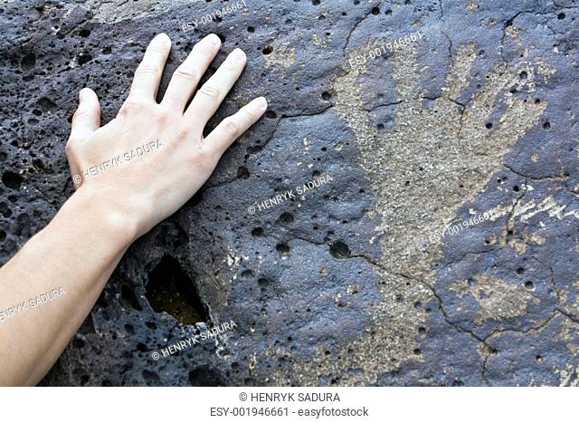 Hands in Petroglyph National Monument