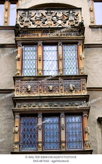 Maison des Tetes (House of the Heads). Ornate Renaissance Building. Colmar. Alsace (Haut Rhin). France