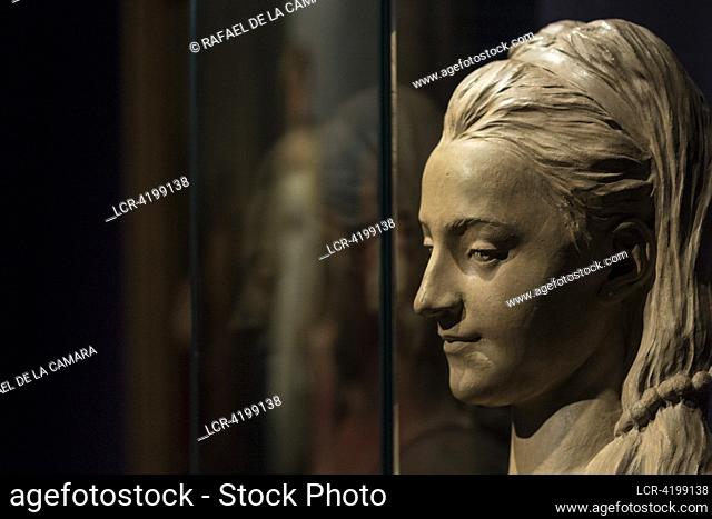 (NO SALE OR LICENSE FOR MUSEUMS AND PUBLIC EXHIBITIONS) SCULPTURE MARIE-ANNE COLLOT WITH PRESUMED PORTRAIT OF MARY CATHCART