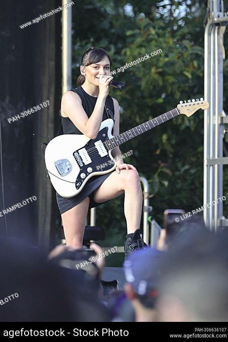 Hudson Yards, New York, USA, July 20, 2022 - Daya performance as part of the Summer Concerts series at Hudson Yards on the Wells Fargo stage today in New York...