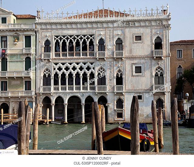 Ornate building on Venice canal