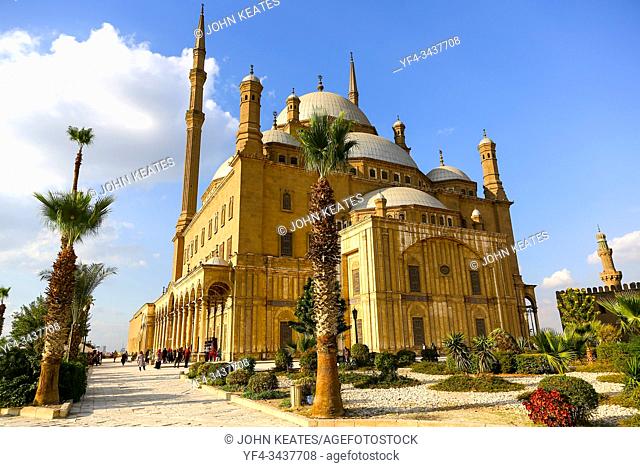 The Great Mosque of Muhammad Ali Pasha, or Alabaster Mosque, is situated in the Citadel of Cairo in Egypt, North Africa
