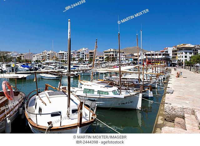 Marina of Pollença, Cala Sant Vicenç, Port de Pollença, Mallorca, Majorca, Balearic Islands, Spain, Europe